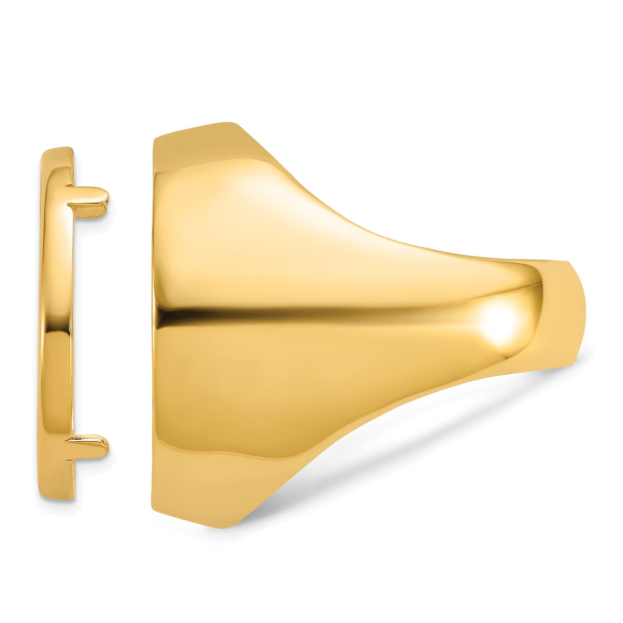 22 mm 14k Yellow Gold coin bezel ring for UK £1 Sovereign — additional image