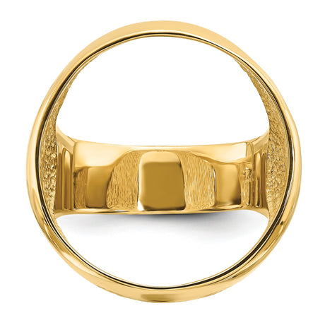 22 mm 14k Yellow Gold coin bezel ring for UK £1 Sovereign — additional image