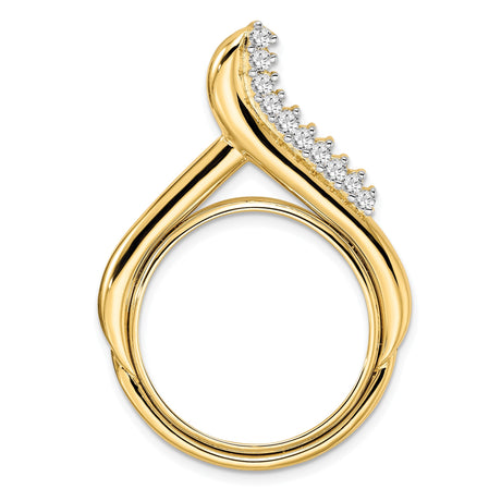 22 mm 14k Yellow Gold coin bezel for UK £1 Sovereign