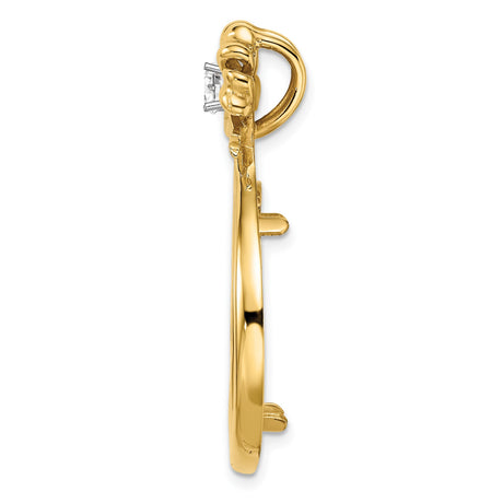 22 mm 14k Multi-Tone Gold coin bezel for UK £1 Sovereign — alternate view