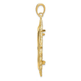 33 mm 14k Yellow Gold coin bezel pendant for US $50 American Buffalo — alternate view