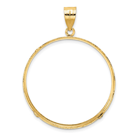 33 mm 14k Yellow Gold coin bezel pendant for US $50 American Buffalo — additional image