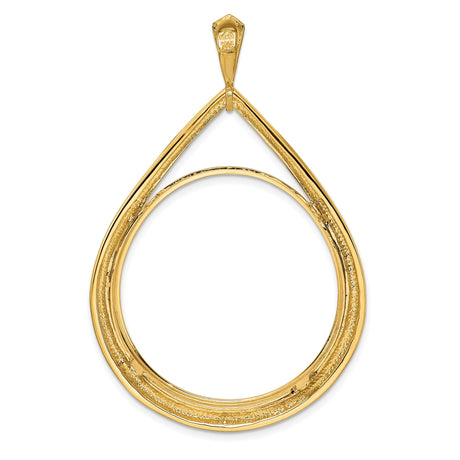 33 mm 14k Yellow Gold coin bezel pendant for US $50 American Buffalo — additional image