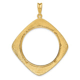 33 mm 14k Yellow Gold coin bezel pendant for US $50 American Buffalo — additional image