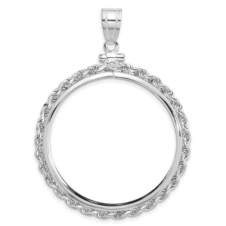 33 mm 14k White Gold coin bezel pendant for US $50 American Buffalo