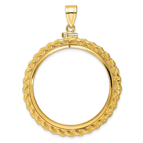 33 mm 14k Yellow Gold coin bezel pendant for US $50 American Buffalo