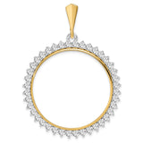 33 mm 14k Multi-Tone Gold coin bezel pendant for US $50 American Eagle