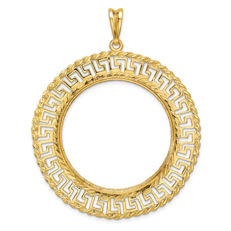 33 mm 14k Yellow Gold coin bezel pendant for US $50 American Eagle — additional image