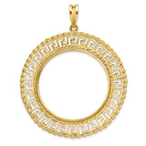 33 mm 14k Yellow Gold coin bezel pendant for US $50 American Eagle