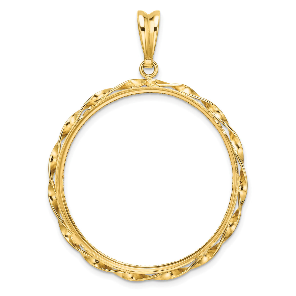 33 mm 14k Yellow Gold coin bezel pendant for US $50 American Eagle — additional image