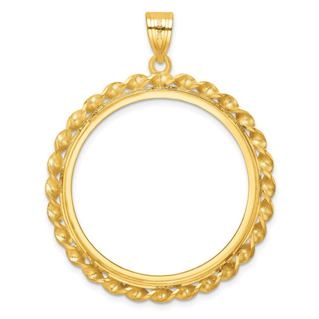 33 mm 14k Yellow Gold coin bezel pendant for US $50 American Eagle — additional image