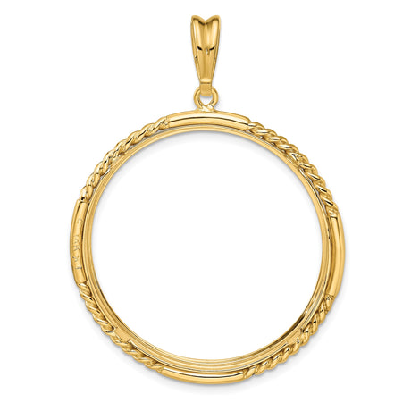 33 mm 14k Yellow Gold coin bezel pendant for US $50 American Eagle — additional image