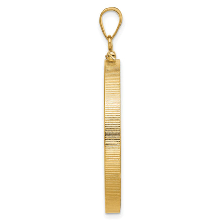 33 mm 14k Yellow Gold coin bezel pendant for US $50 American Eagle — alternate view