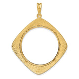 33 mm 14k Yellow Gold coin bezel pendant for US $50 American Eagle — additional image