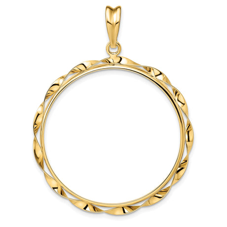 33 mm 14k Yellow Gold coin bezel pendant for US $50 American Eagle