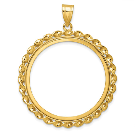 33 mm 14k Yellow Gold coin bezel pendant for US $50 American Eagle