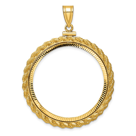33 mm 10k Yellow Gold coin bezel pendant for US $50 American Eagle