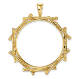32 mm 14k Yellow Gold coin bezel pendant for US Grant Wood — additional image