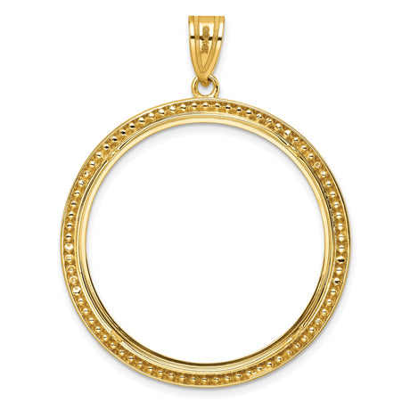32 mm 14k Yellow Gold coin bezel pendant for US Grant Wood — additional image
