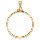 32 mm 14k Yellow Gold coin bezel pendant for US Grant Wood