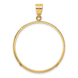 32 mm 14k Yellow Gold coin bezel pendant for US Helen Hayes — additional image