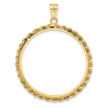 32 mm 14k Yellow Gold coin bezel pendant for US Louis Armstrong — additional image