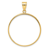 32 mm 10k Yellow Gold coin bezel pendant for US Robert Frost