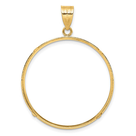 32 mm 14k Yellow Gold coin bezel pendant for US Robert Frost — additional image