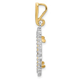 17 mm 14k Multi-Tone Gold coin bezel pendant for US $100 American Eagle Platinum — alternate view