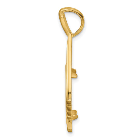 17 mm 14k Yellow Gold coin bezel pendant for US $100 American Eagle Platinum — alternate view