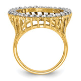 17 mm 14k Yellow Gold coin bezel ring for US $100 American Eagle Platinum — alternate view