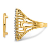 17 mm 14k Yellow Gold coin bezel ring for US $100 American Eagle Platinum — additional image