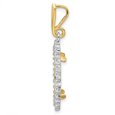 17 mm 14k Multi-Tone Gold coin bezel pendant for US $5 American Buffalo — alternate view