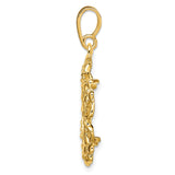 17 mm 14k Yellow Gold coin bezel pendant for US $5 American Buffalo — alternate view
