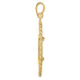 17 mm 14k Yellow Gold coin bezel pendant for US $5 American Buffalo — alternate view