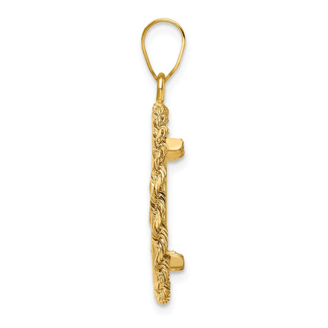 17 mm 14k Yellow Gold coin bezel pendant for US $5 American Buffalo — alternate view