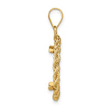17 mm 14k Yellow Gold coin bezel pendant for US $5 American Buffalo — alternate view