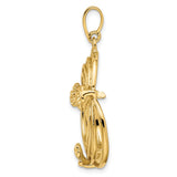 17 mm 14k Yellow Gold coin bezel pendant for US $5 American Buffalo — alternate view