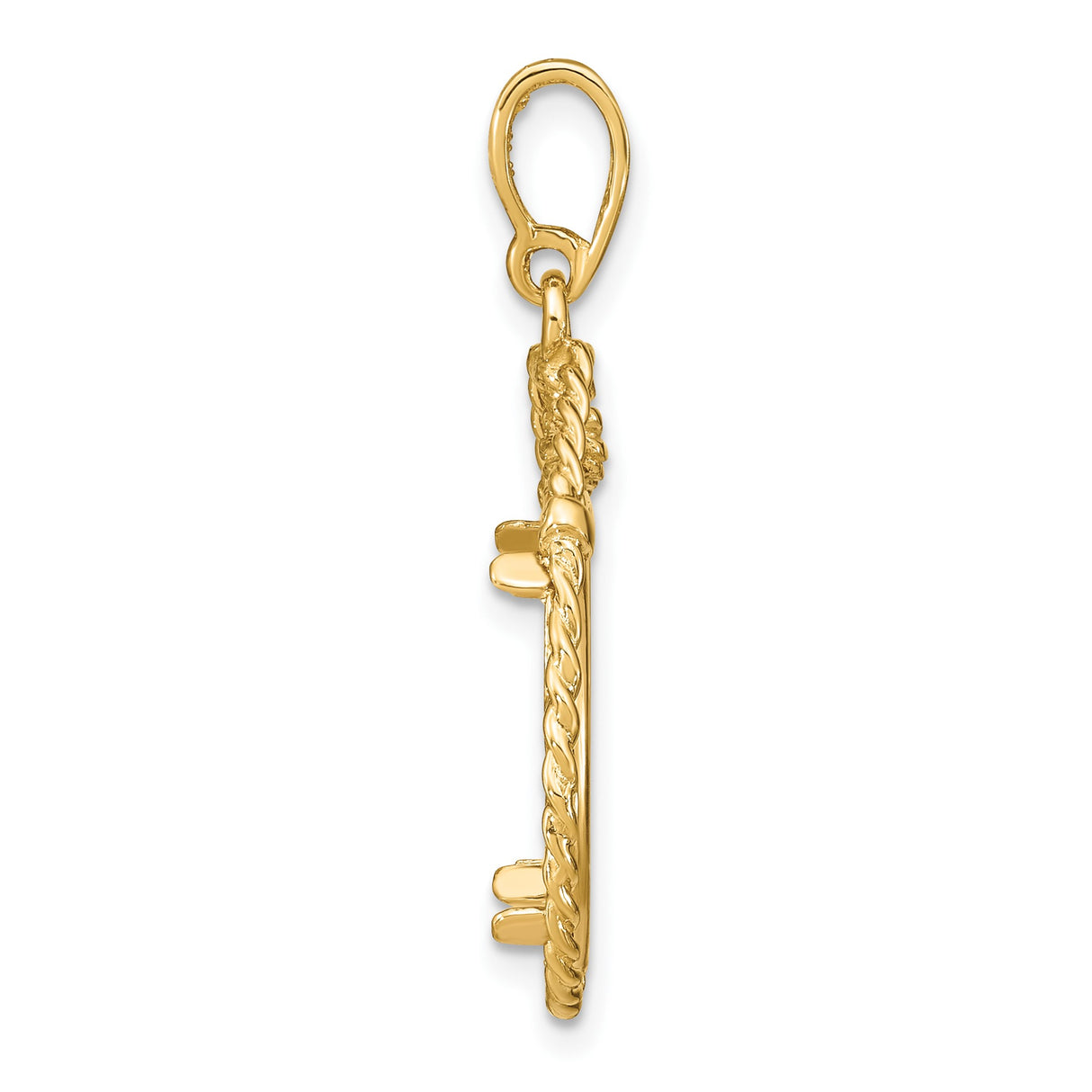 17 mm 14k Yellow Gold coin bezel pendant for US $5 American Buffalo — alternate view