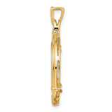 17 mm 14k Yellow Gold coin bezel pendant for US $5 American Buffalo — alternate view