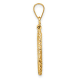 17 mm 14k Yellow Gold coin bezel pendant for US $5 American Buffalo — alternate view