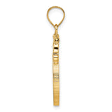 17 mm 14k Yellow Gold coin bezel pendant for US $5 American Buffalo — alternate view