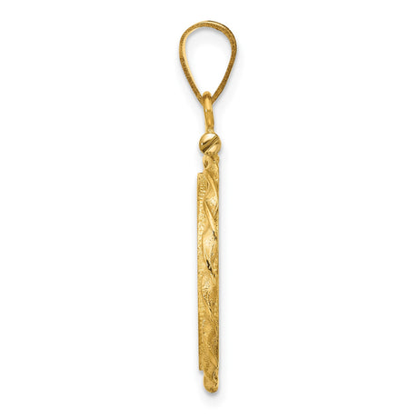 17 mm 10k Yellow Gold coin bezel pendant for US $5 American Buffalo — alternate view