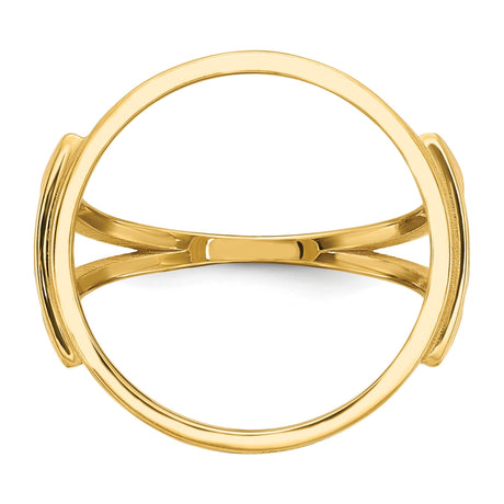 17 mm 14k Yellow Gold coin bezel ring for US $5 American Buffalo — additional image