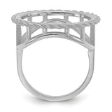 17 mm 14k White Gold coin bezel ring for US $5 American Buffalo — alternate view