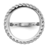 17 mm 14k White Gold coin bezel ring for US $5 American Buffalo — additional image