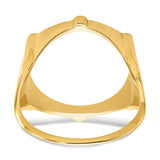 17 mm 14k Yellow Gold coin bezel ring for US $5 American Buffalo — additional image