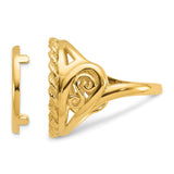 17 mm 14k Yellow Gold coin bezel ring for US $5 American Buffalo — additional image