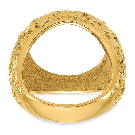 17 mm 14k Yellow Gold coin bezel ring for US $5 American Buffalo — additional image