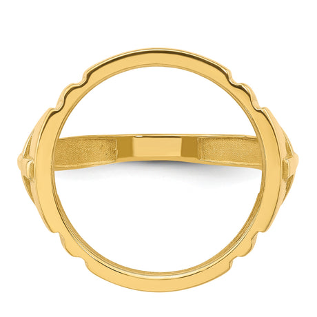 17 mm 14k Yellow Gold coin bezel ring for US $5 American Buffalo — additional image